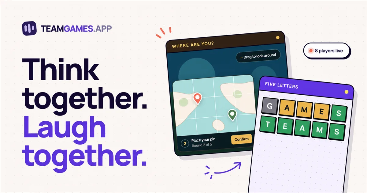 TeamGames: de spellen Where Are You? en Five Letters